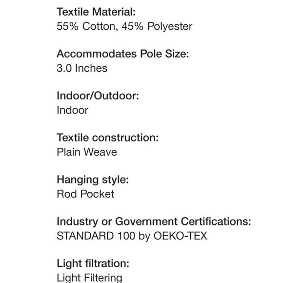 Farrah curtain panel white - Picture 3 of 3